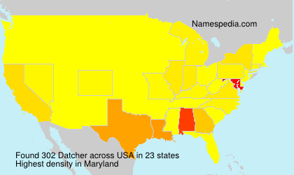 Surname Datcher in USA