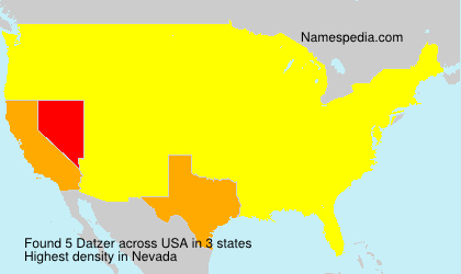 Surname Datzer in USA