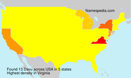 Surname Davu in USA