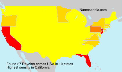 Surname Dayalan in USA
