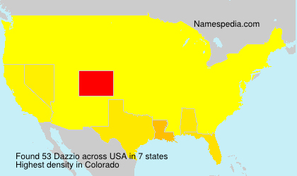 Surname Dazzio in USA