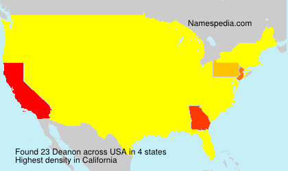 Surname Deanon in USA