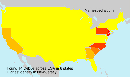 Surname Debue in USA