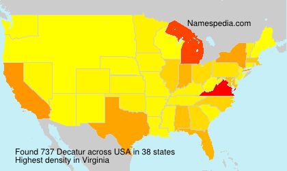 Surname Decatur in USA