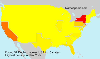 Surname Dechico in USA