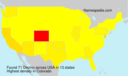 Surname Decino in USA