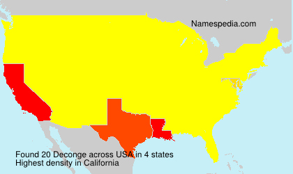 Surname Deconge in USA