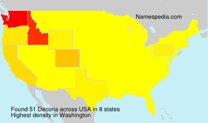 Surname Decoria in USA
