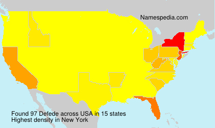 Surname Defede in USA