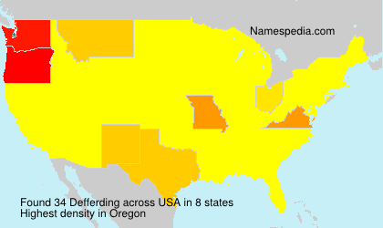 Surname Defferding in USA