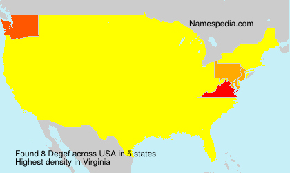 Surname Degef in USA