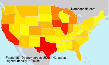 Surname Degner in USA