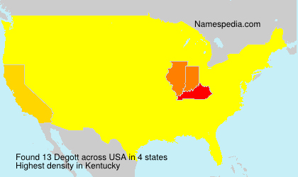 Surname Degott in USA