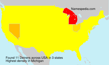 Surname Deiners in USA