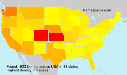 Surname Deines in USA