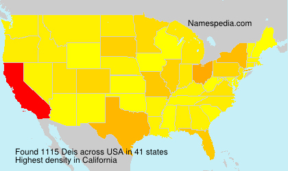 Surname Deis in USA