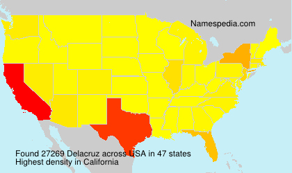Surname Delacruz in USA