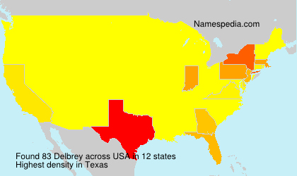 Surname Delbrey in USA