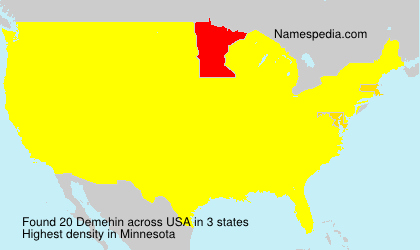 Surname Demehin in USA