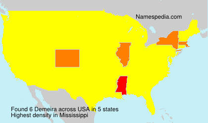 Surname Demeira in USA