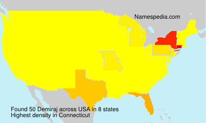 Surname Demiraj in USA