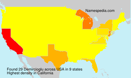Surname Demircioglu in USA