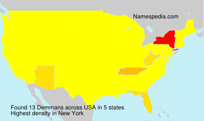 Surname Demmans in USA