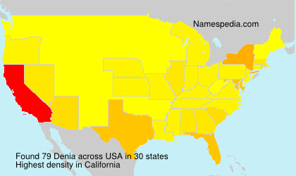 Surname Denia in USA