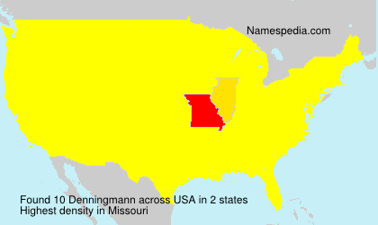 Surname Denningmann in USA