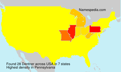 Surname Dentner in USA