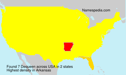 Surname Dequeen in USA