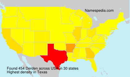Surname Derden in USA
