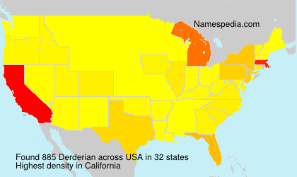 Surname Derderian in USA
