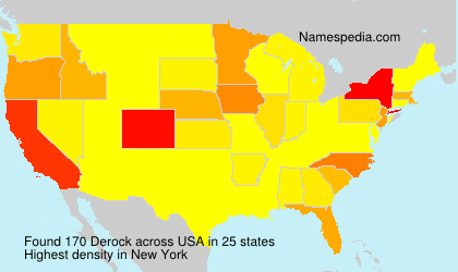 Surname Derock in USA