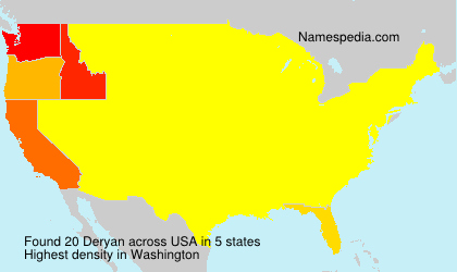 Surname Deryan in USA