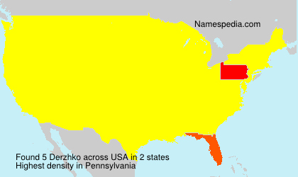 Surname Derzhko in USA