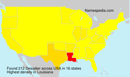Surname Desadier in USA