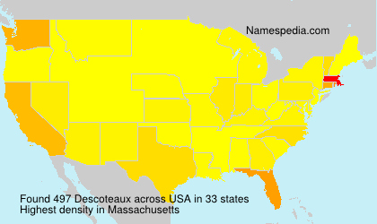 Surname Descoteaux in USA