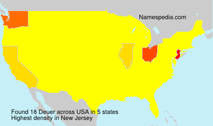 Surname Deuer in USA