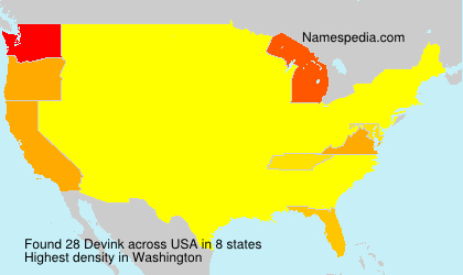 Surname Devink in USA