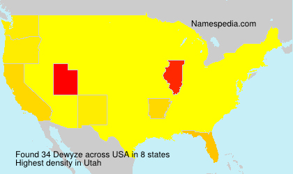 Surname Dewyze in USA