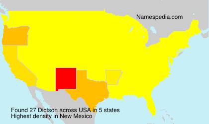 Surname Dictson in USA