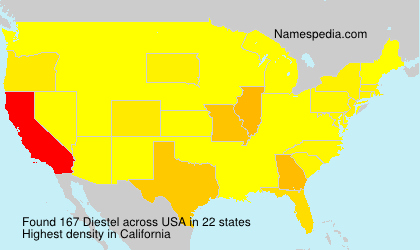 Surname Diestel in USA
