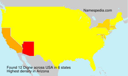 Surname Digne in USA