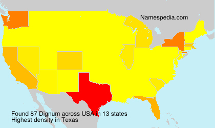 Surname Dignum in USA