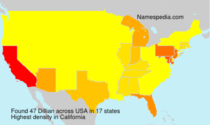 Surname Dillian in USA