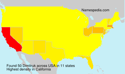 Surname Dimitruk in USA