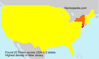 Surname Dinten in USA