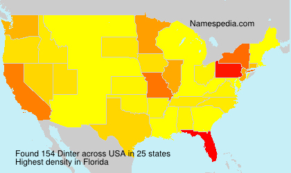 Surname Dinter in USA