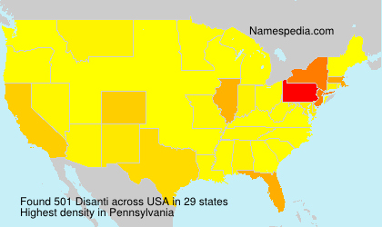 Surname Disanti in USA